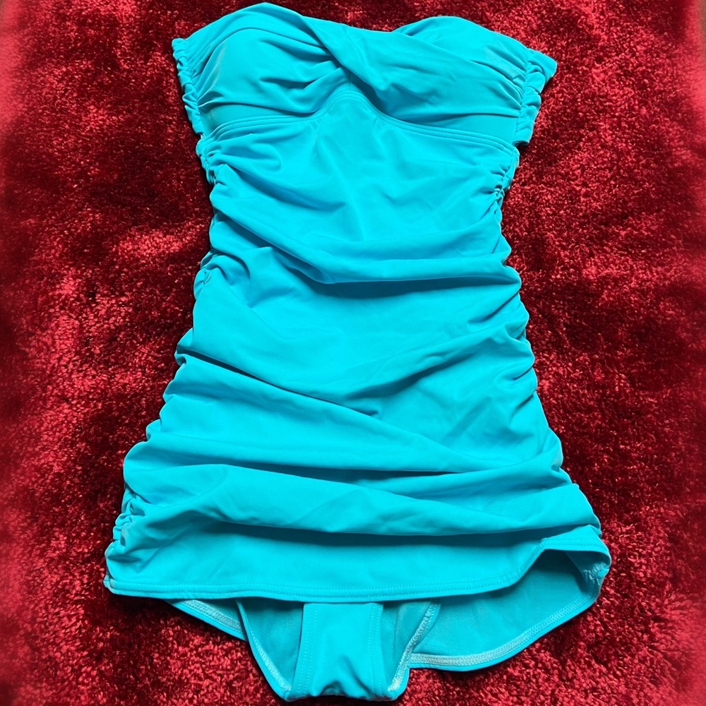 Charlotte Russe | Blue Strapless Swimsuit